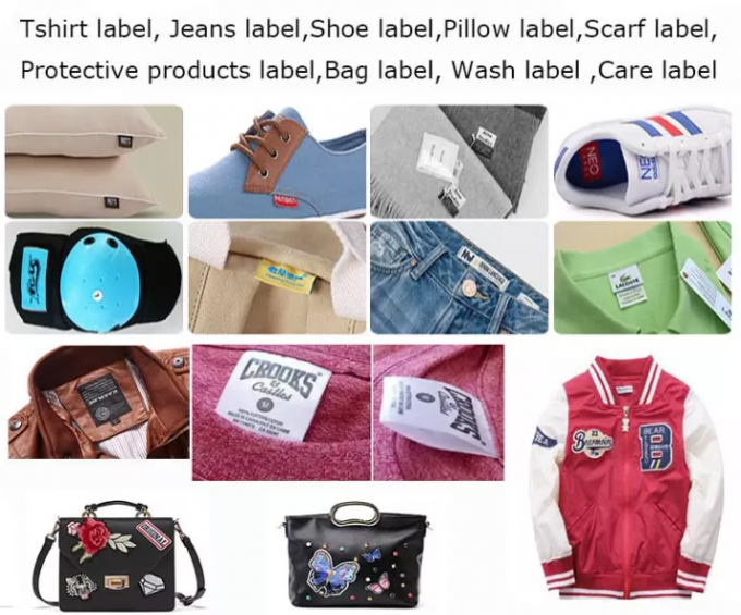 Cotton Woven SGS Screen Printing Clothing Labels