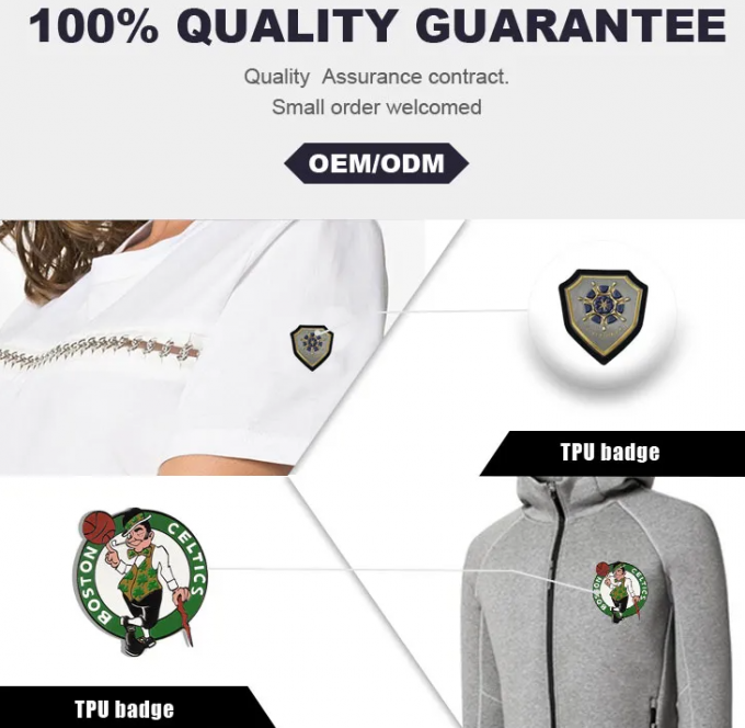 3D Embossed Logo High Frequency TPU Custom Clothing Patches
