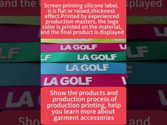 Clothing Silicone Screen Printing Labels , 3D Logo Silk Screen Labels