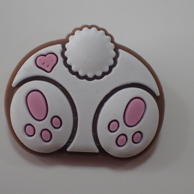 Slippers Silicone Badge PVC Rubber Patch Using Buckle On Technics