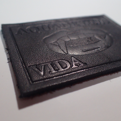 Hot Stamping Genuine Leather Patches Embossed Custom Logo Washable