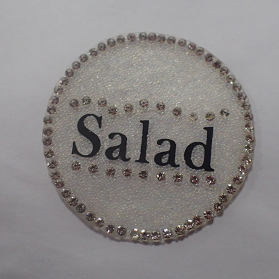 Custom Diamond Iron On Clothing Embroidery Patches Fashion 3D Large Logo
