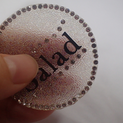 Custom Diamond Iron On Clothing Embroidery Patches Fashion 3D Large Logo