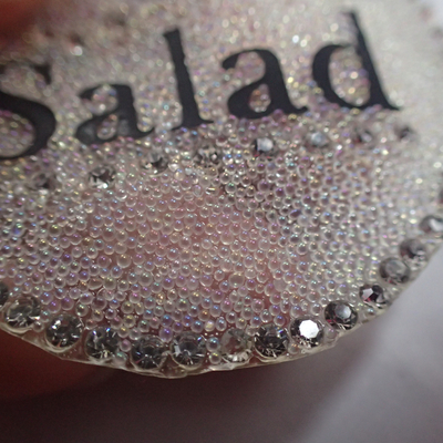 Custom Diamond Iron On Clothing Embroidery Patches Fashion 3D Large Logo