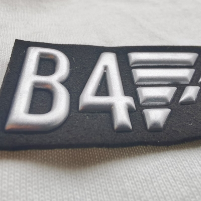 Custom 3D logo Iron On Patches , Clothes Reflective TPU Badge
