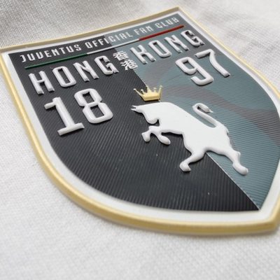 Heat Transfer On Team Apparel Embossed Clothing Labels , Garment Tpu Badge