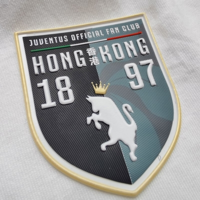 Stamp Embossed Shape Heat Transfer TPU Badge For Team Apparel