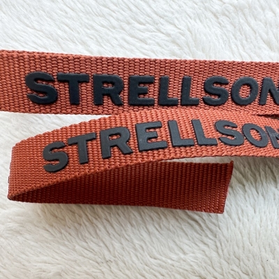 Woven Label Tape Elastic Band With Printed Silicone Logo
