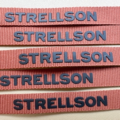 Woven Label Tape Elastic Band With Printed Silicone Logo