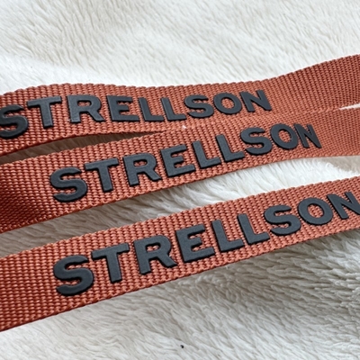 Woven Label Tape Elastic Band With Printed Silicone Logo