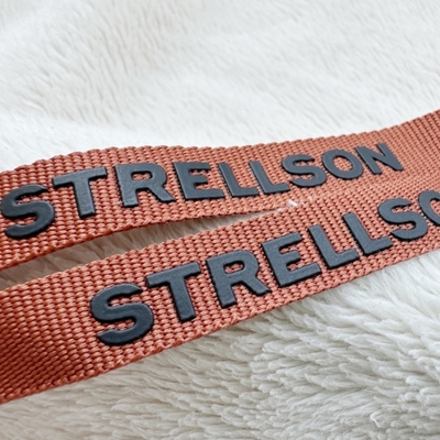 Woven Label Tape Elastic Band With Printed Silicone Logo