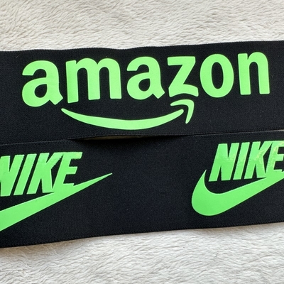 Glossy Printed Elastic Band Silicone Logo 6cm 3cm 4.5cm High Elasticity