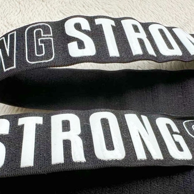 Stretchy Silicone Elastic Brand Tape Printing Shiny Logo High Elasticity