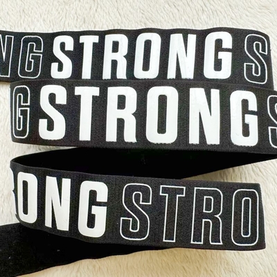Stretchy Silicone Elastic Brand Tape Printing Shiny Logo High Elasticity