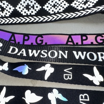 Custom Printed Tags Labels For Clothing Reflective Logo Washable