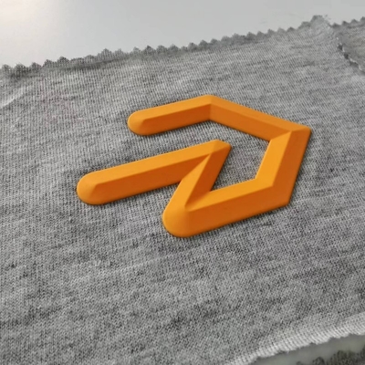Custom 3D Logos Embossed Soft Silicone Heat Transfer Label For Clothing Use
