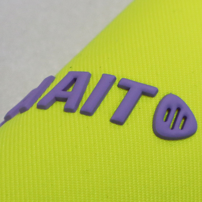 Custom 3D Logos Embossed Soft Silicone Heat Transfer Label For Clothing Use