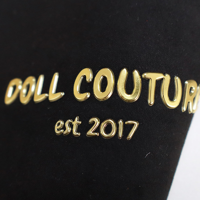 High Frequency Embossed Garment TPU Silicone Letter Logo Label Custom 3D Printed TPU Patches Heat Transfer TPU Logo For Clothes