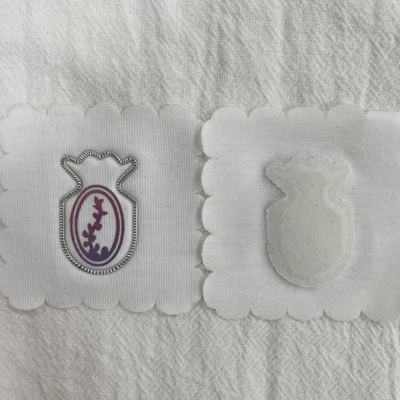 Factory Custom Hibiscus Skin TPU Logo Engraving Film High Frequency Patches For Garment Use