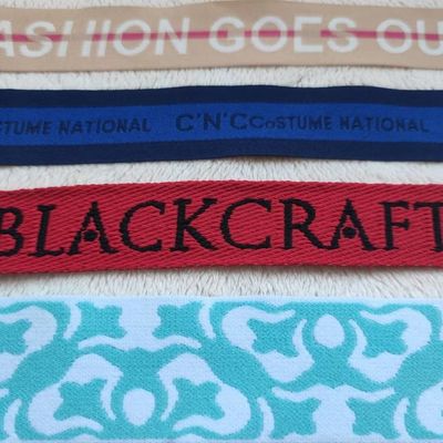 Factory High Elasticity Elastic Band Strap Webbing Knitted  Jacquard Ribbon Custom Elastic Tape for Bags Clothing
