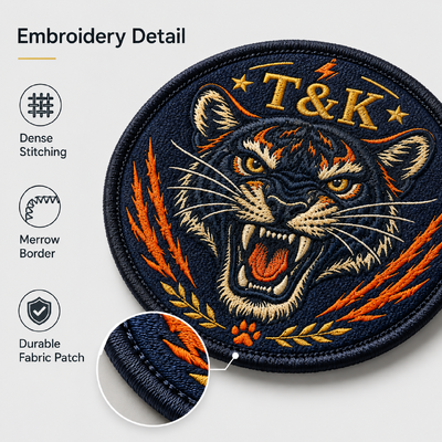 Custom Clothing Patches Designed for Easy Attachment Using Sew on Iron on Magnet Pin on and Hook and Loop Backing Styles