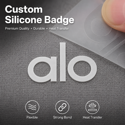 Custom 3D Silicone Badge Heat Transfer Matte Raised Logo Label for Sportswear Apparel Streetwear Jackets Hats OEM ODM Custom Made