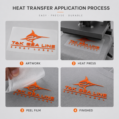 Silicone Heat Transfer Labels Combining Durability and Flexibility for on Clothing and Accessories Providing Clear and Lasting Markings

