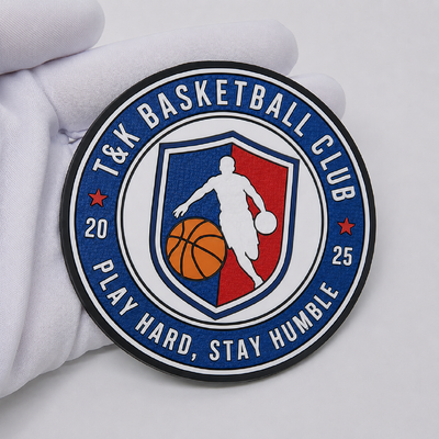 Custom Football Club TPU Badges 3D Logo Patches with Customized Shape Eco-Friendly Waterproof for Sportswear