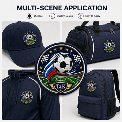 Custom Embroidered Football Patches for Soccer Clubs Jerseys and Teamwear