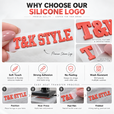 Durable Flexible Silicone Heat Transfer Labels Resistant to Washing and Wear for Garment Identification
