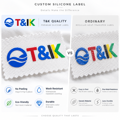 Customizable Eco-Friendly Washable Silicone Heat Transfer Labels for Textile Applications