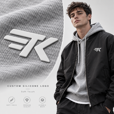 Custom 3D Silicone Heat Transfer Logo Labels for Streetwear Jackets and Fashion Brands