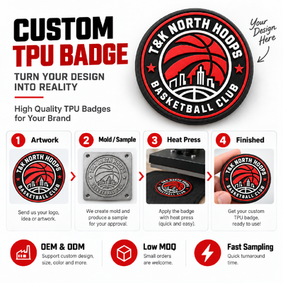 Customized Washable Eco-Friendly Screen Printing TPU Labels for Sportswear and Athletic Apparel