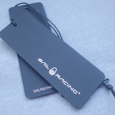 350G Black Paper Printed 18pt Clothing Hang Tags