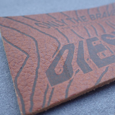 Brown Rectangle Shape 3D Custom Embossed Labels
