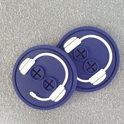 Durable SGS Logo Embossed Rubber Clothing Labels Silicon Badge