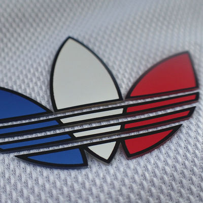 Embossed Logo Rubber 1.2mm Heat Transfer Clothing Tags