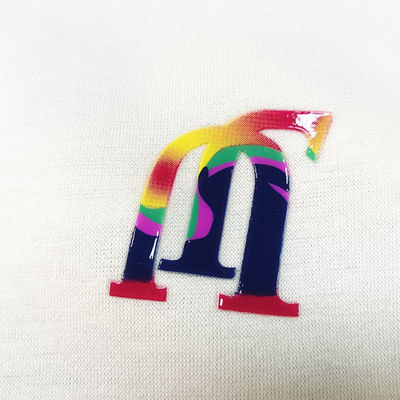 Shiny Silicone Heat Transfer Label 3D Silicone Patch For Sportswear