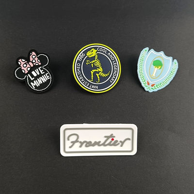 3D Logo Embossed Motif Rubber Patches Pvc Badges For Sewing Clothing