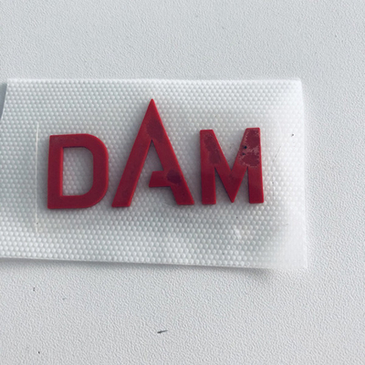 3D Eco Friendly Silicone Heat Transfer Label Embossed Logo For Garment