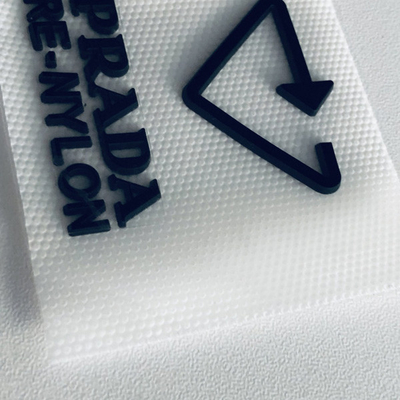 3D Eco Friendly Silicone Heat Transfer Label Embossed Logo For Garment