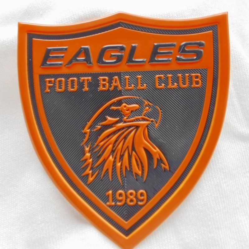 Stamp Embossed Shape Heat Transfer TPU Badge For Team Apparel
