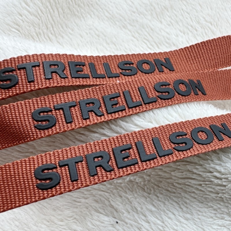 Woven Label Tape Elastic Band With Printed Silicone Logo