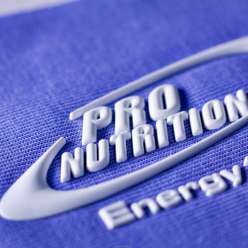 Custom 3D Logos Embossed Soft Silicone Heat Transfer Label For Clothing Use