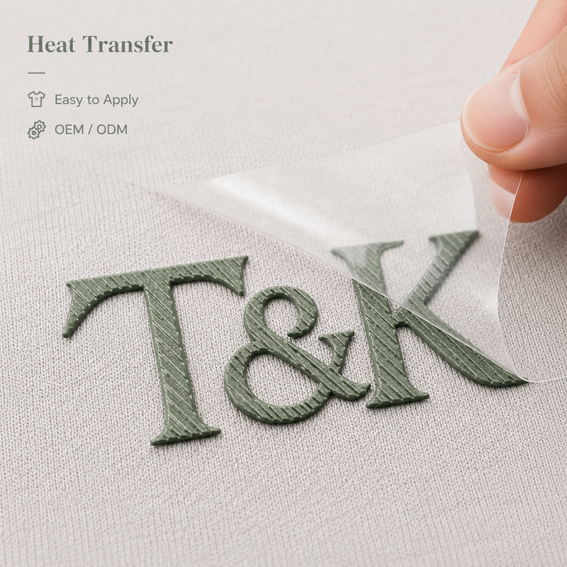 Flexible Silicone Heat Transfer Labels Ideal for Sportswear Workwear and Casual Clothing Requiring Durable Marking