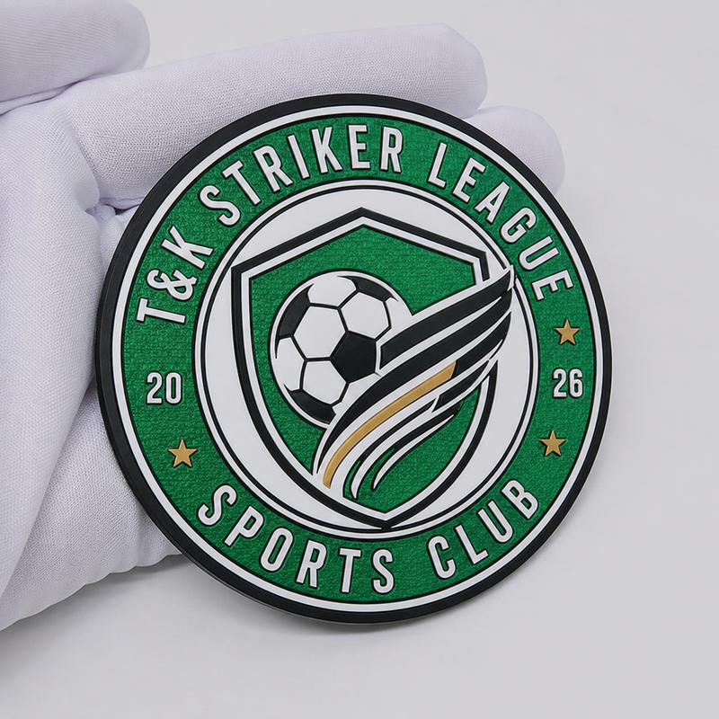 Custom Football Club TPU Badges 3D Logo Patches with Customized Shape Eco-Friendly Waterproof for Sportswear