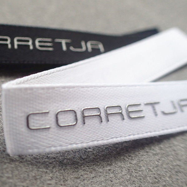 Washable woven Grosgrain Custom Printed Clothing Labels