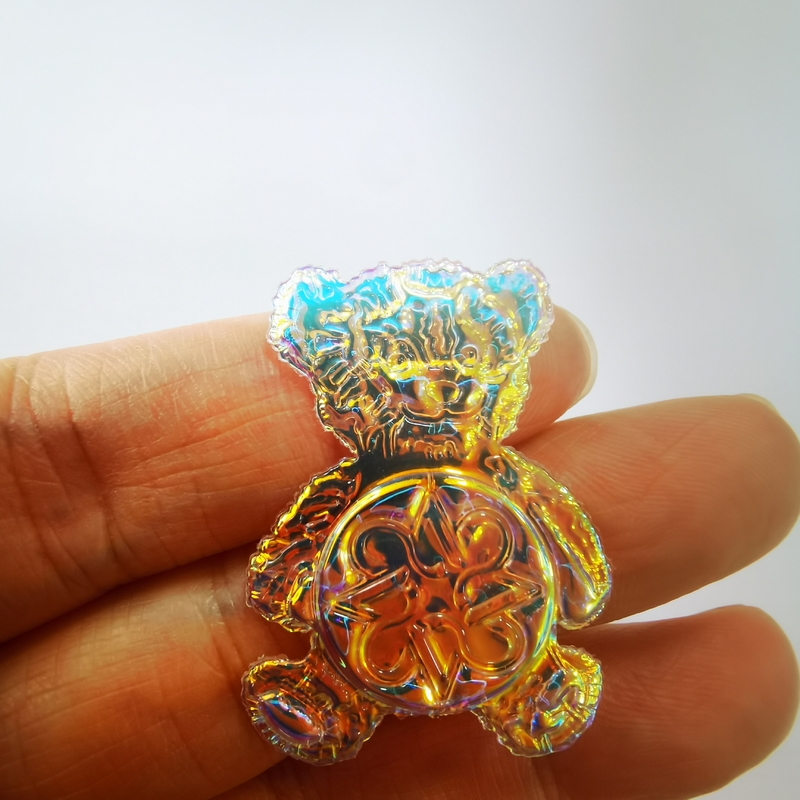 Custom Fashionable Magic Color 3D TPU Patch Washable Coat Badge