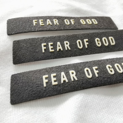 Microfiber Printed Raised Silicone Logo Patch For Clothing Brand Tags