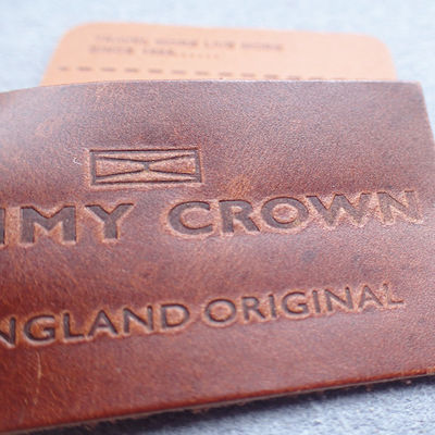 Sustainable One Side Fold OEKO Embossed Leather Patches